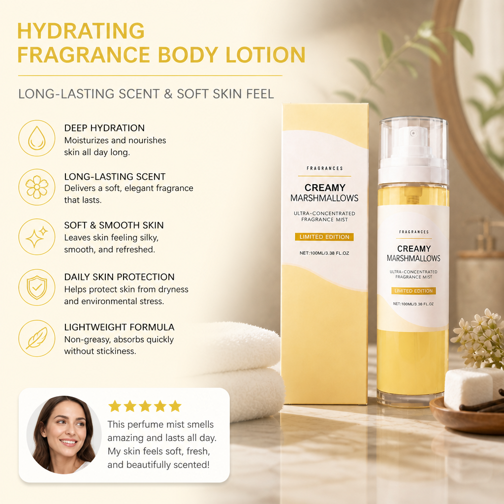 Hydrating Fragrance Body Lotion – Long-Lasting Scent & Soft Skin Feel