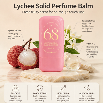Lychee Solid Perfume Balm – Fresh Fruity Scent for On-the-Go Touch-Ups