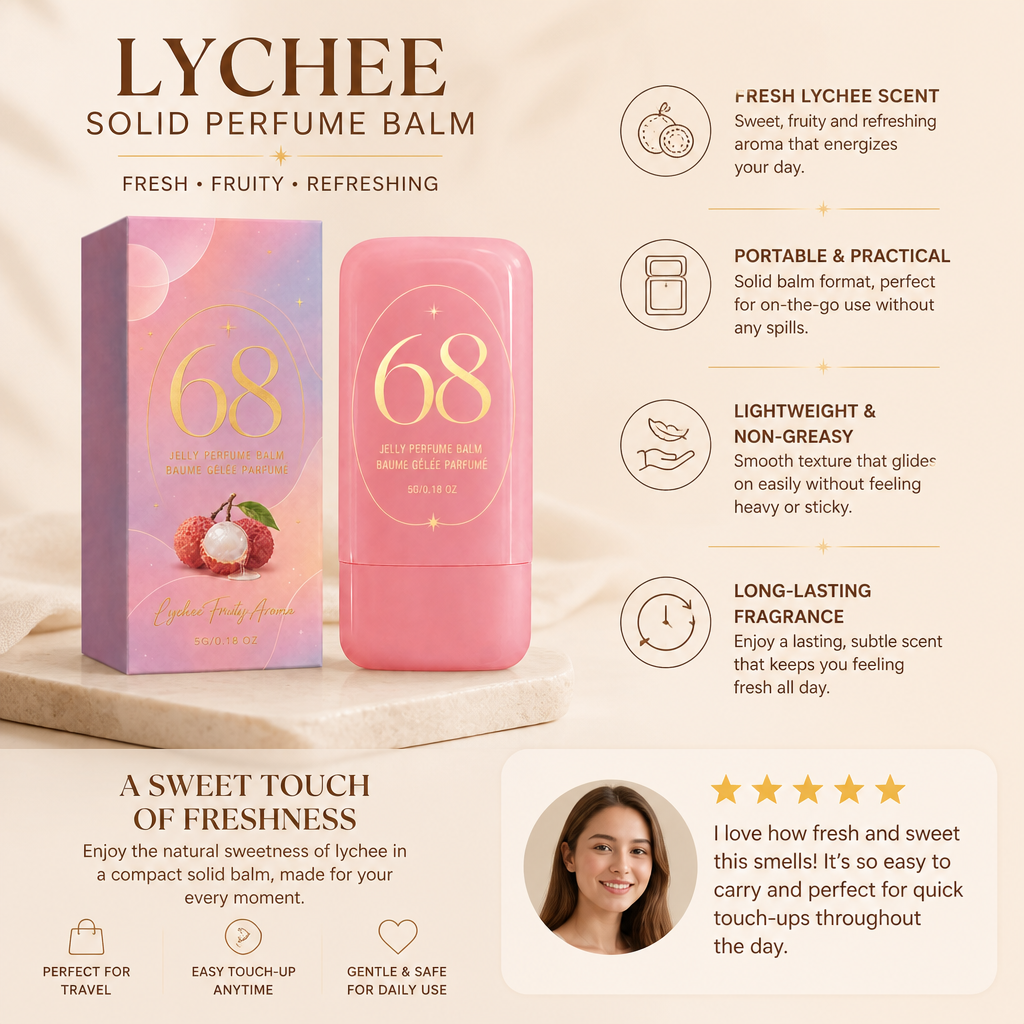 Lychee Solid Perfume Balm – Fresh Fruity Scent for On-the-Go Touch-Ups