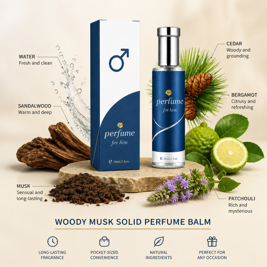 Woody Musk Solid Perfume Balm – Long-Lasting Pocket Fragrance