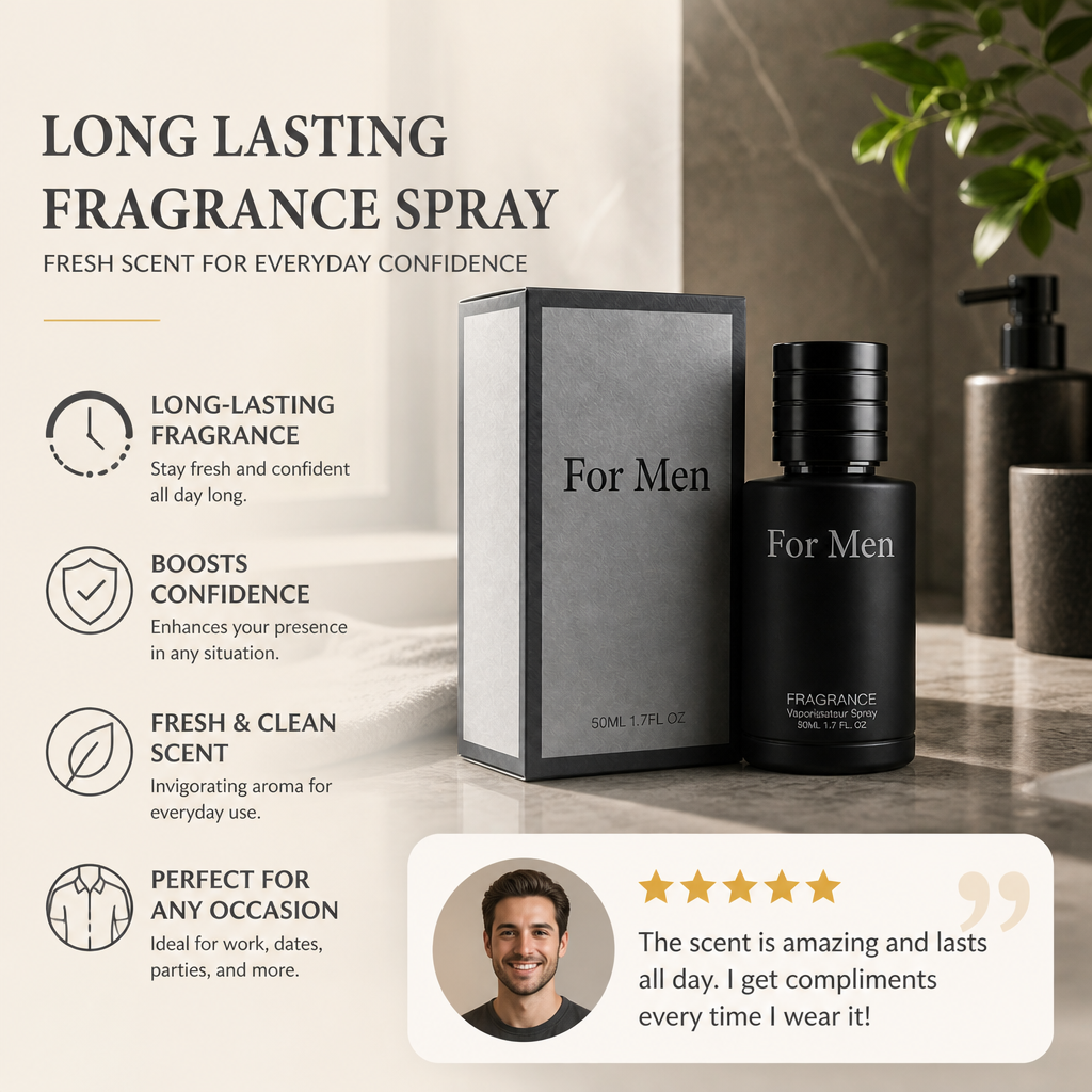 Men's Long Lasting Fragrance Spray – Fresh Scent For Everyday Confidence