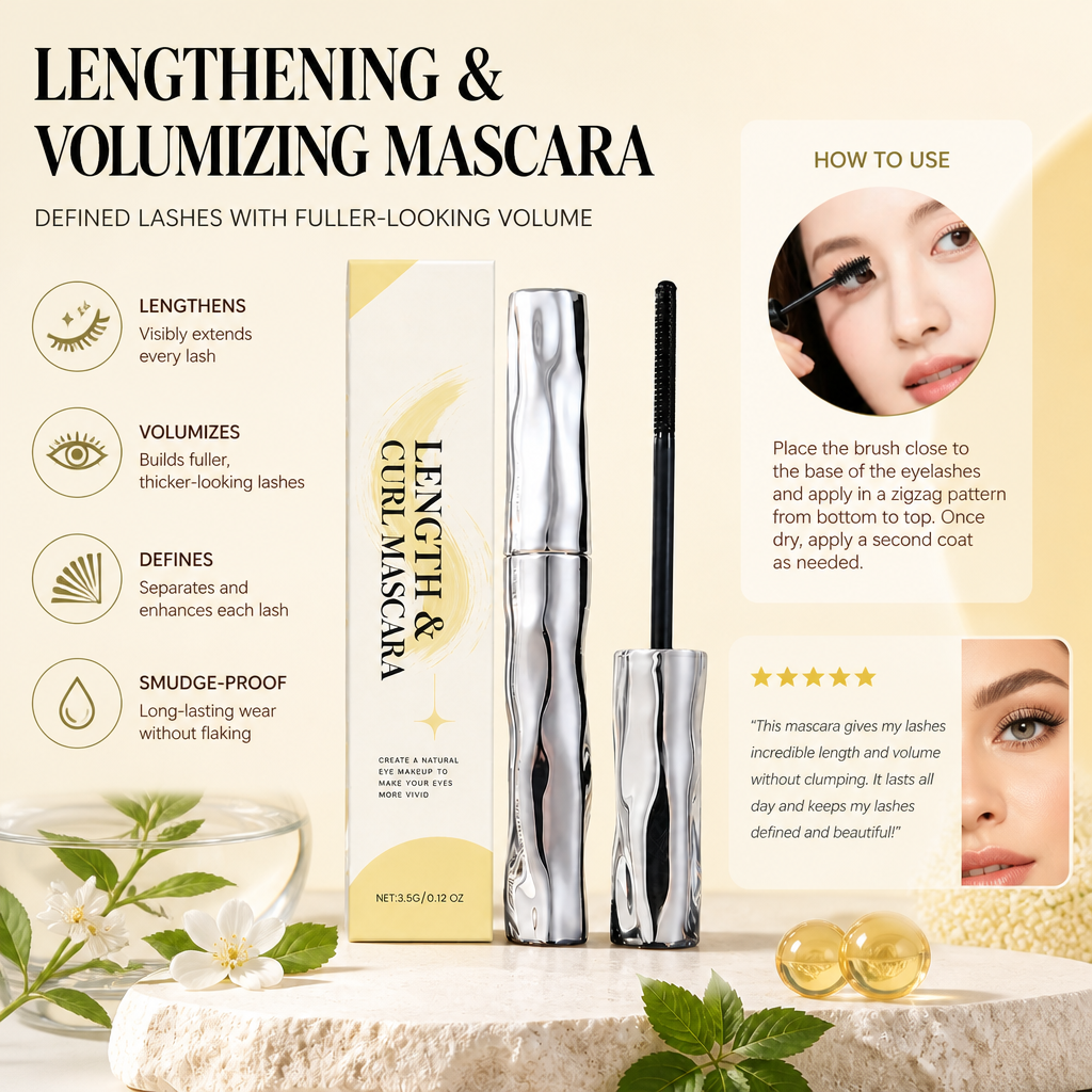 Lengthening & Volumizing Mascara – Defined Lashes With Fuller-Looking Volume