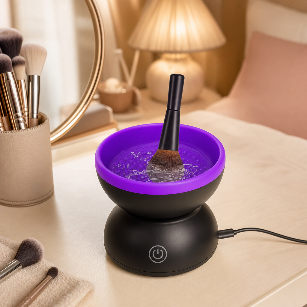 Electric Makeup Brush Cleaner – Deep Cleans & Dries in Seconds