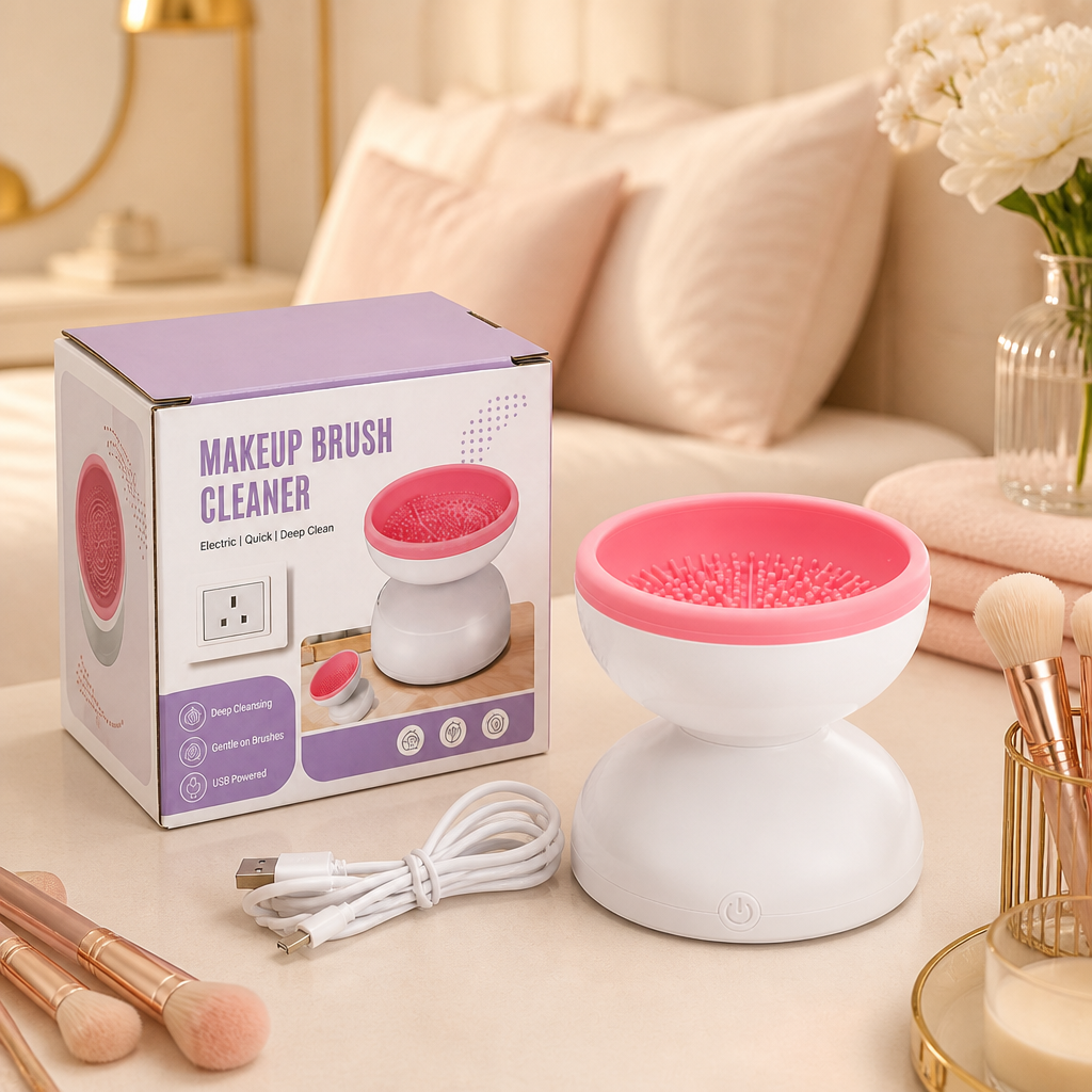 Electric Makeup Brush Cleaner – Deep Cleans & Dries in Seconds