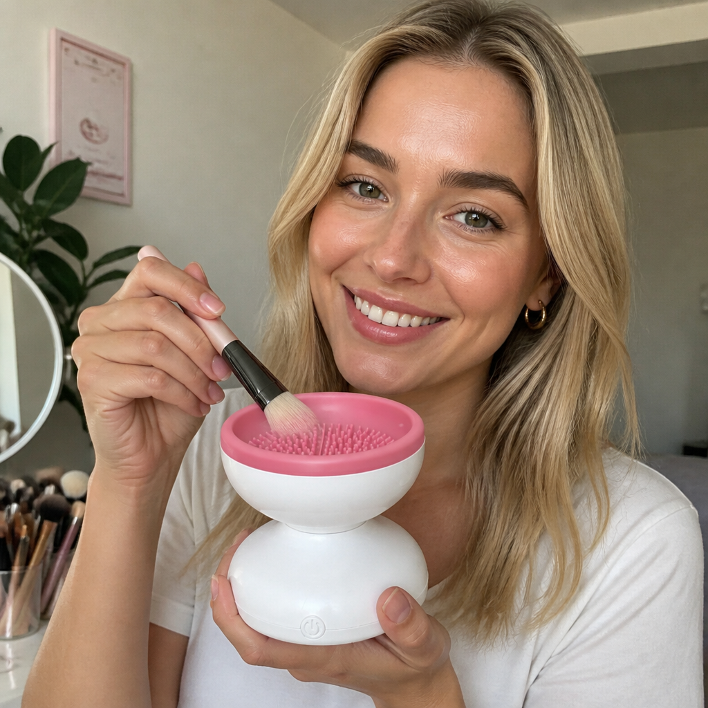 Electric Makeup Brush Cleaner – Deep Cleans & Dries in Seconds