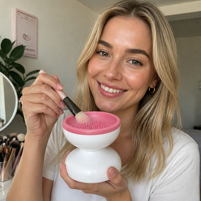 Electric Makeup Brush Cleaner – Deep Cleans & Dries in Seconds
