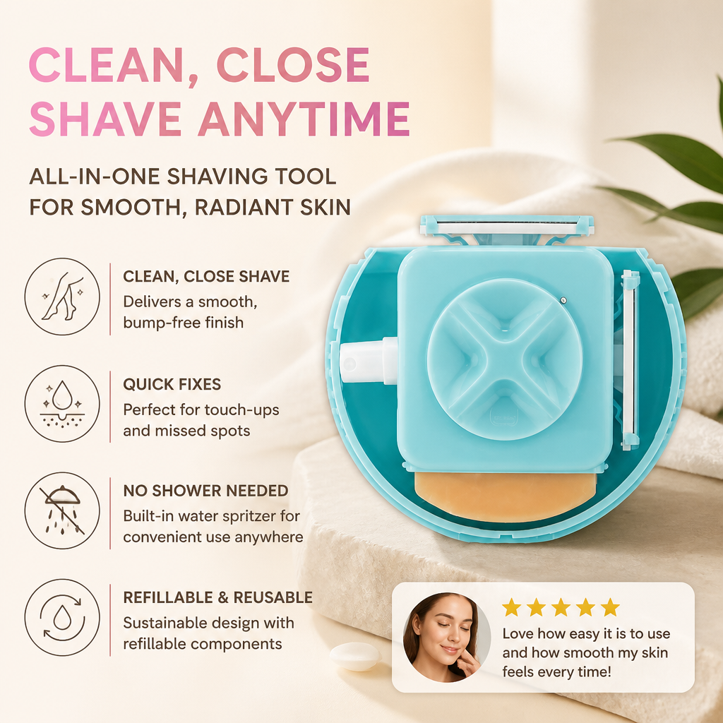 4-in-1 Travel Shaving Kit for Women – Perfect for Quick Fixes On the Go