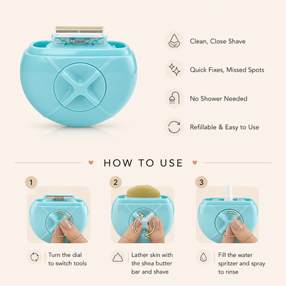 4-in-1 Travel Shaving Kit for Women – Perfect for Quick Fixes On the Go