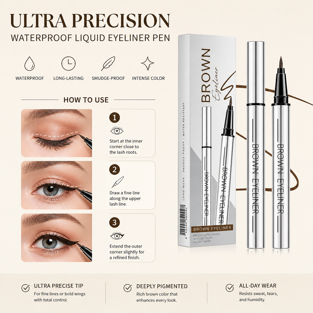 Ultra Precision Waterproof Liquid Eyeliner Pen