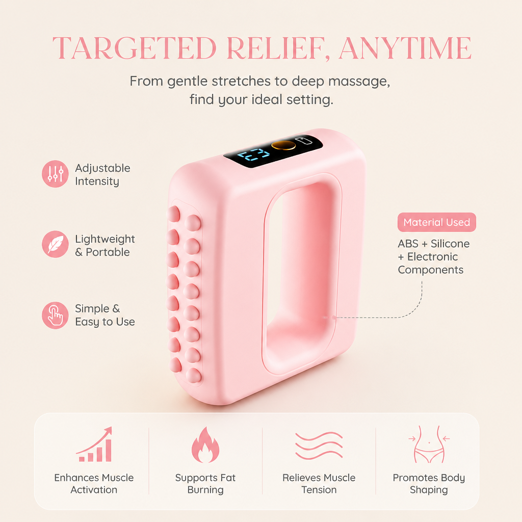 Fascia Massage Device – Vibrating Muscle Activation and Body Shaping Device for Abdomen, Waist and Full Body