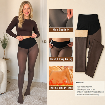 Women’s Fleece-Lined Tights with Shaping Waistband