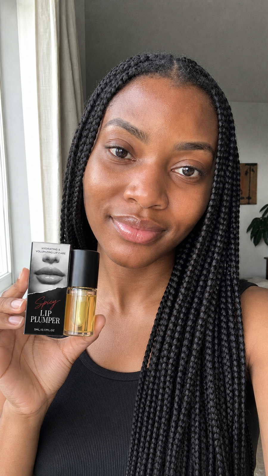 After applying Korean Spicy Lip Plumper Gloss