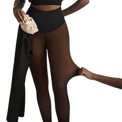 Women’s Fleece-Lined Tights with Shaping Waistband