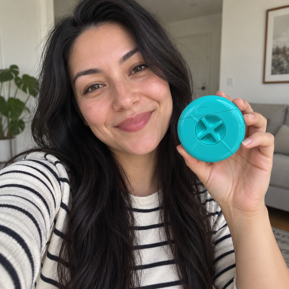 Beauty Kiwi 4-in-1 Travel Shaving Kit in use