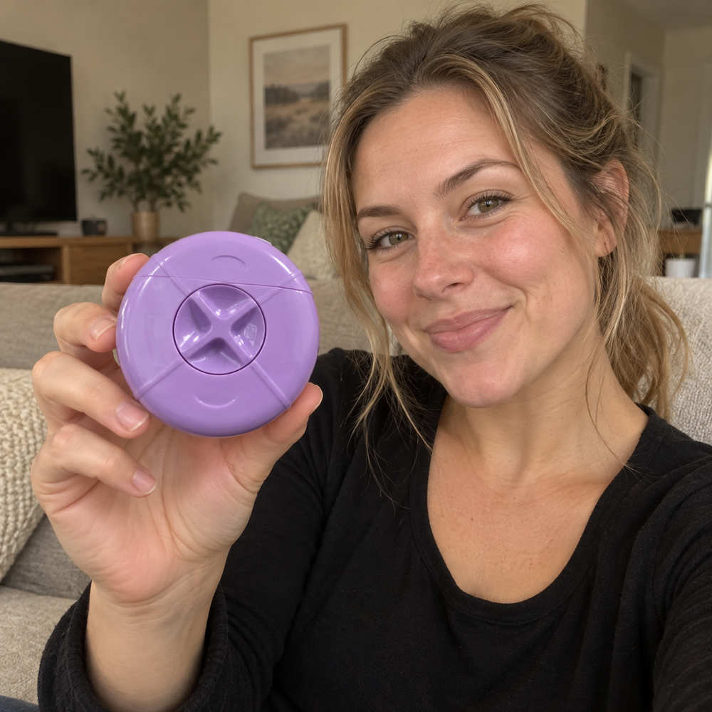 Beauty Kiwi 4-in-1 Travel Shaving Kit in use