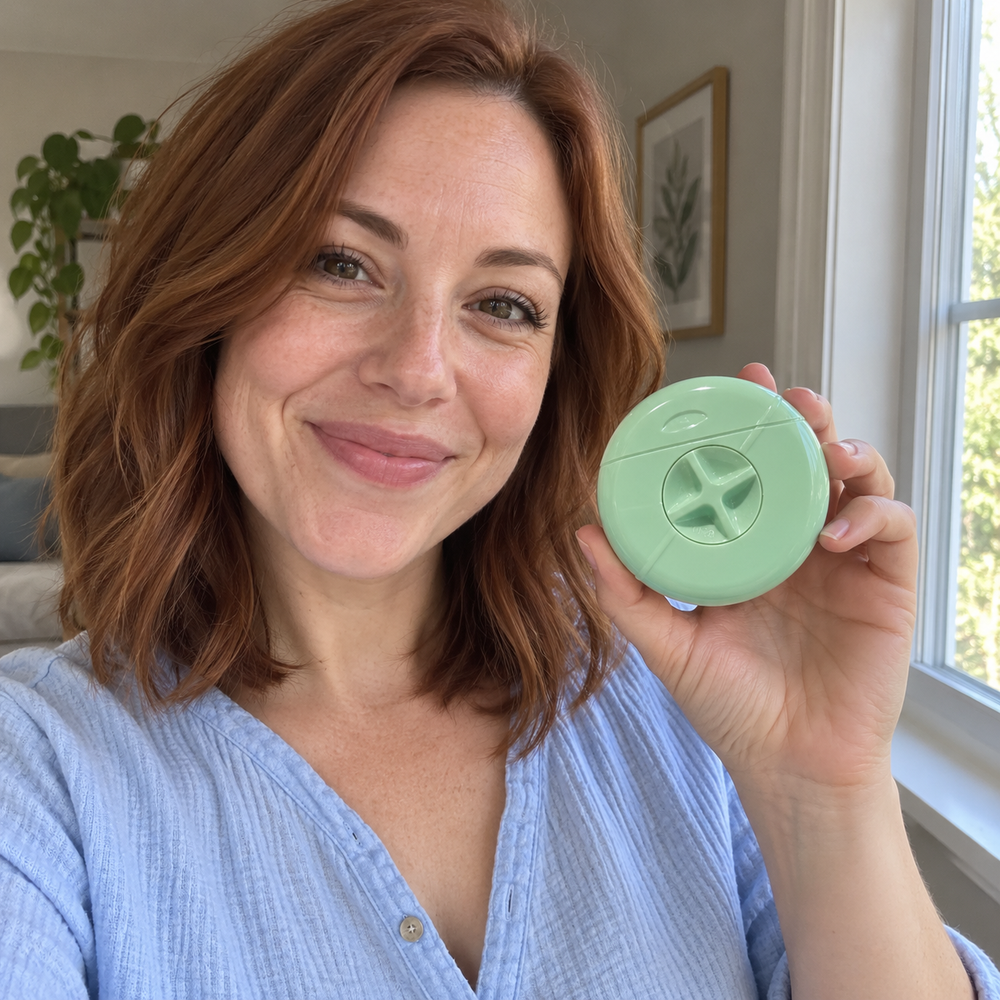 Beauty Kiwi 4-in-1 Travel Shaving Kit in use