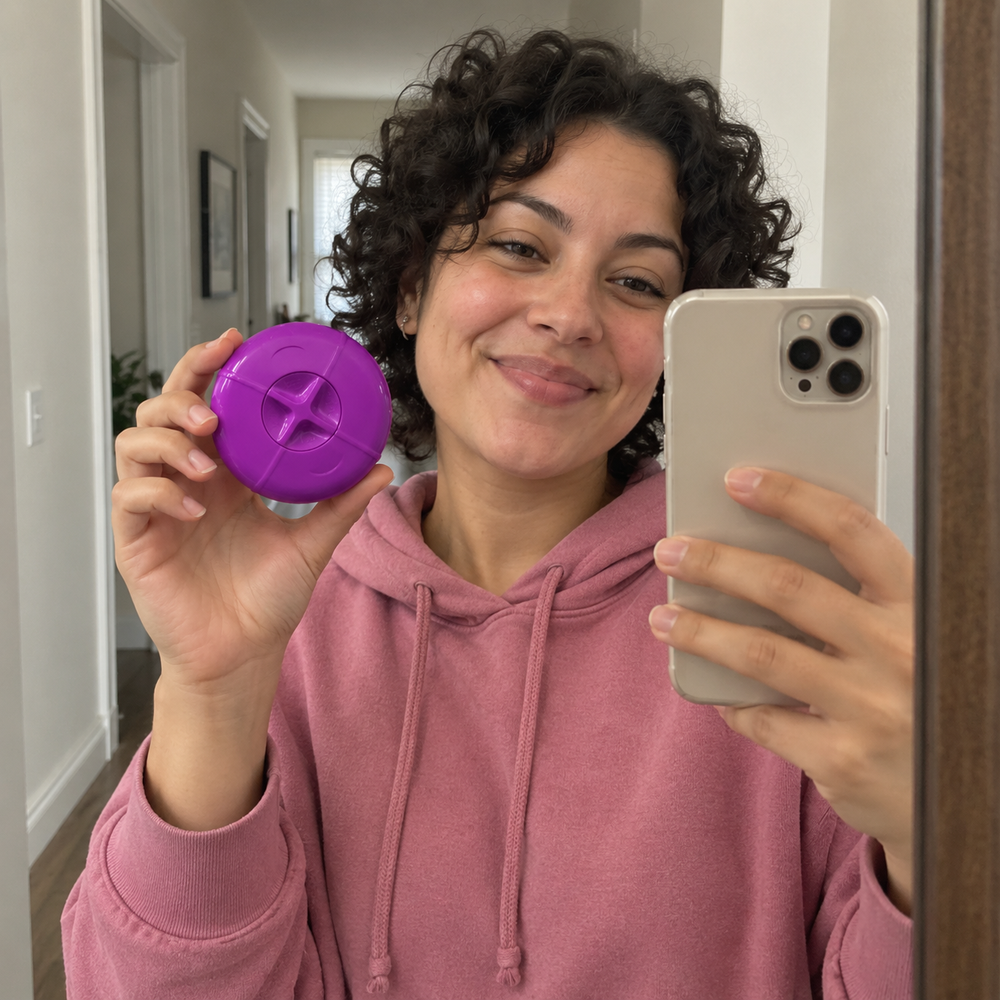 Beauty Kiwi 4-in-1 Travel Shaving Kit in use