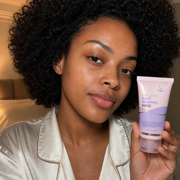 Customer skin before using the Beauty Kiwi Korean Collagen Night Wrapping Mask