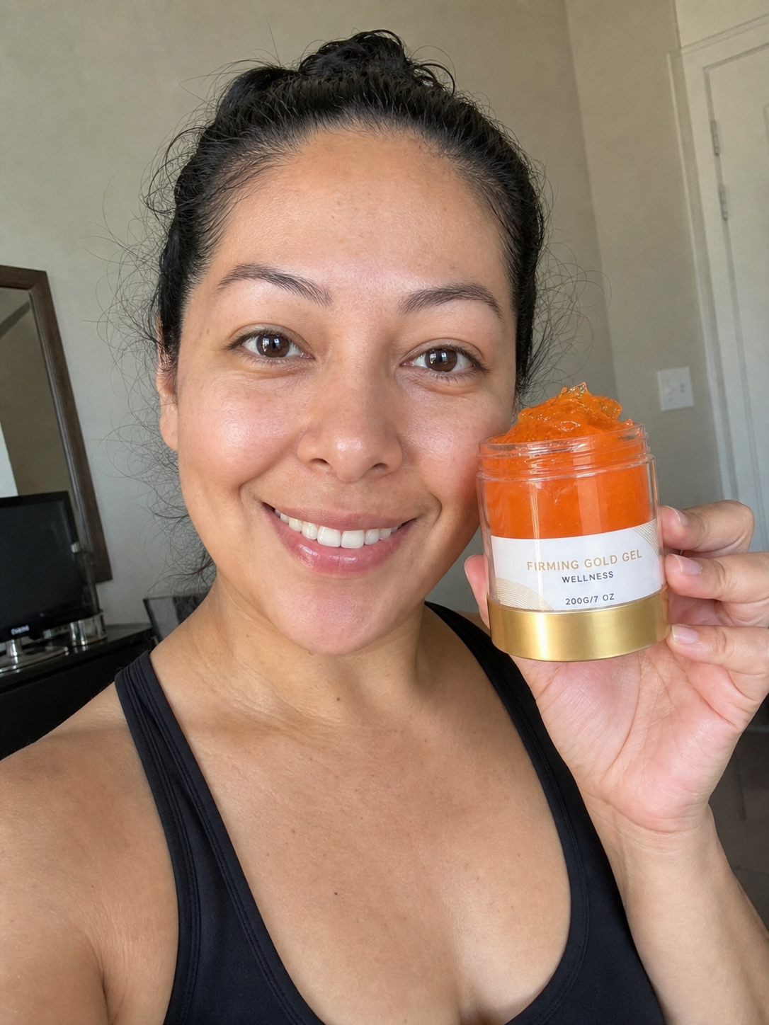 Beauty Kiwi customer using Cryo Thermo Firming Gold Gel as part of an active lifestyle routine
