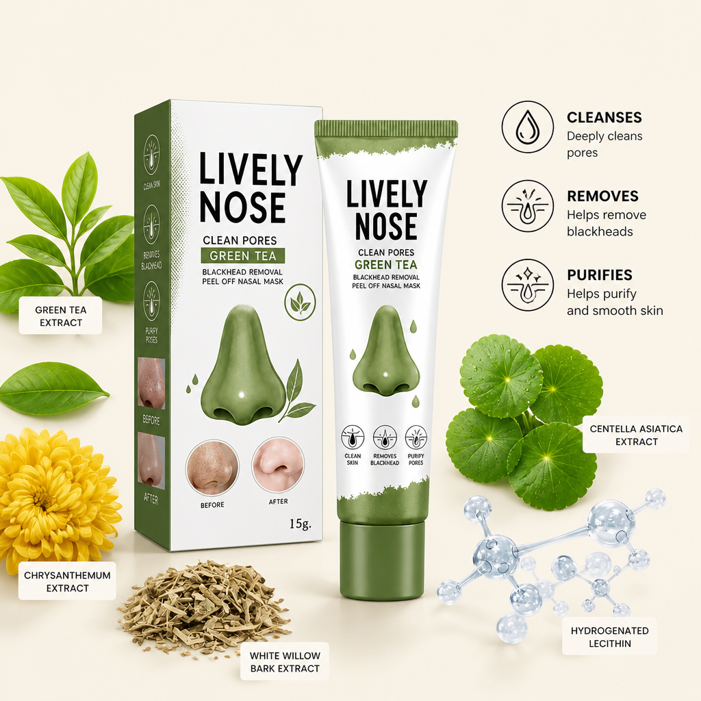 Green Tea Peel-Off Nose Mask – Clarifying Care for Cleaner-Looking Pores