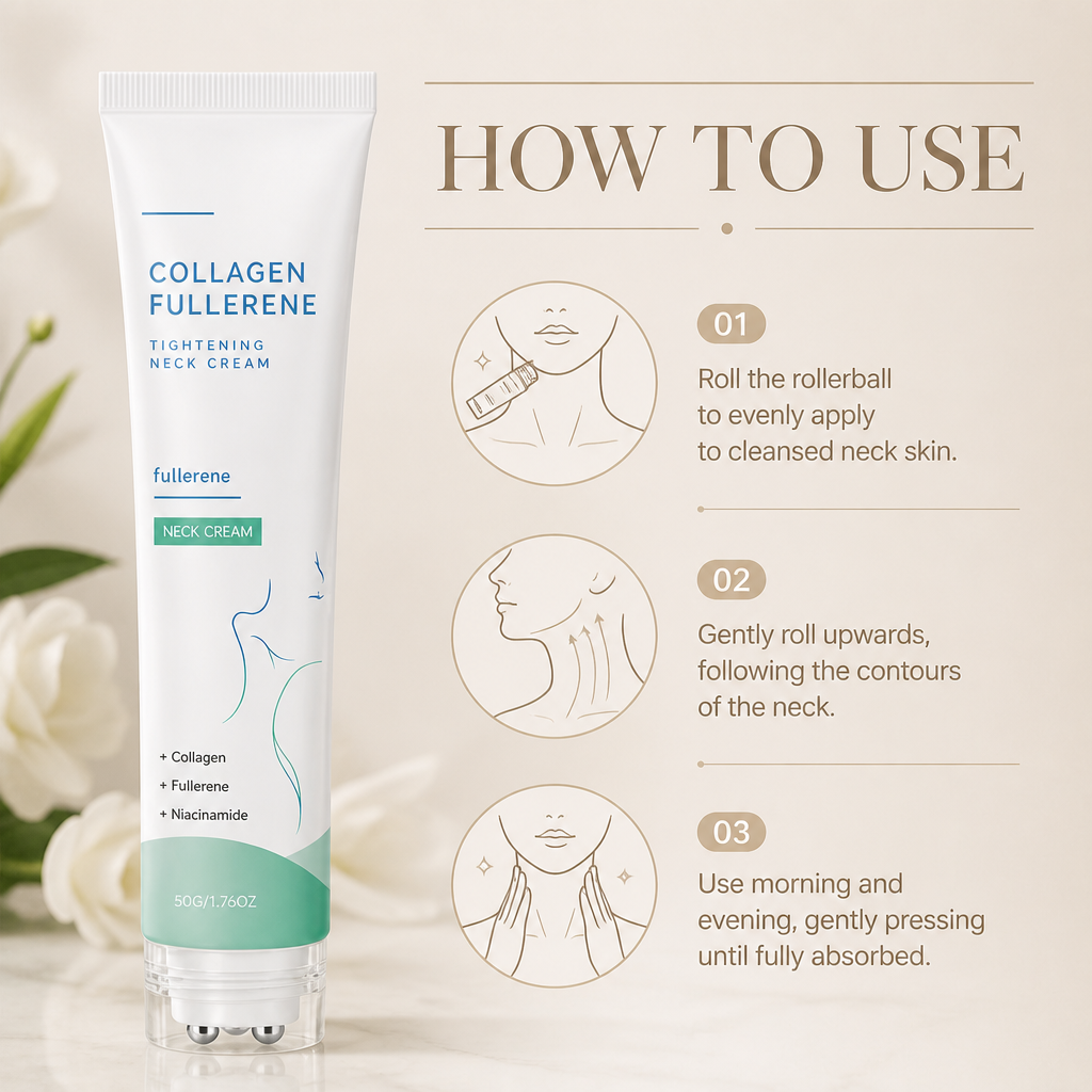 Collagen Neck Cream Roller – Hydrating Care for Smooth-Looking Skin