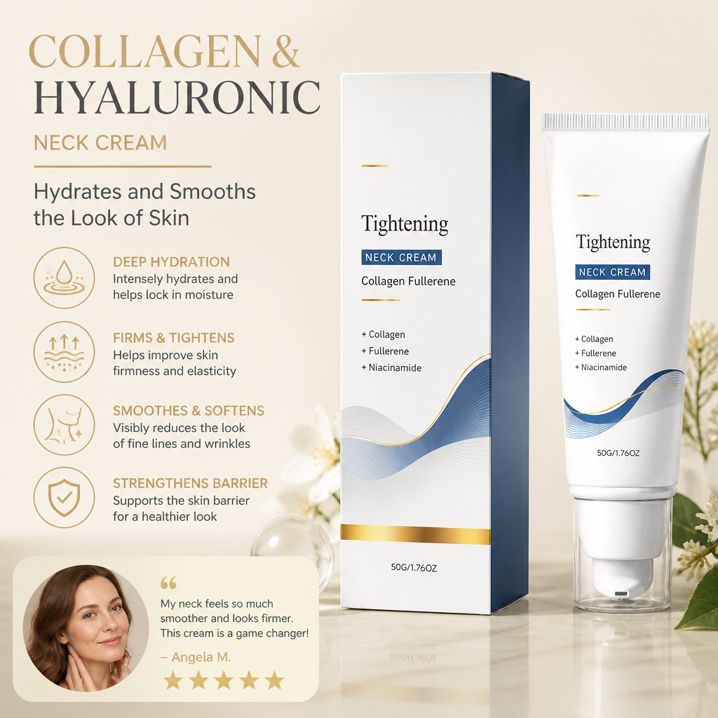 Collagen & Hyaluronic Neck Cream – Hydrates and Smooths the Look of Skin