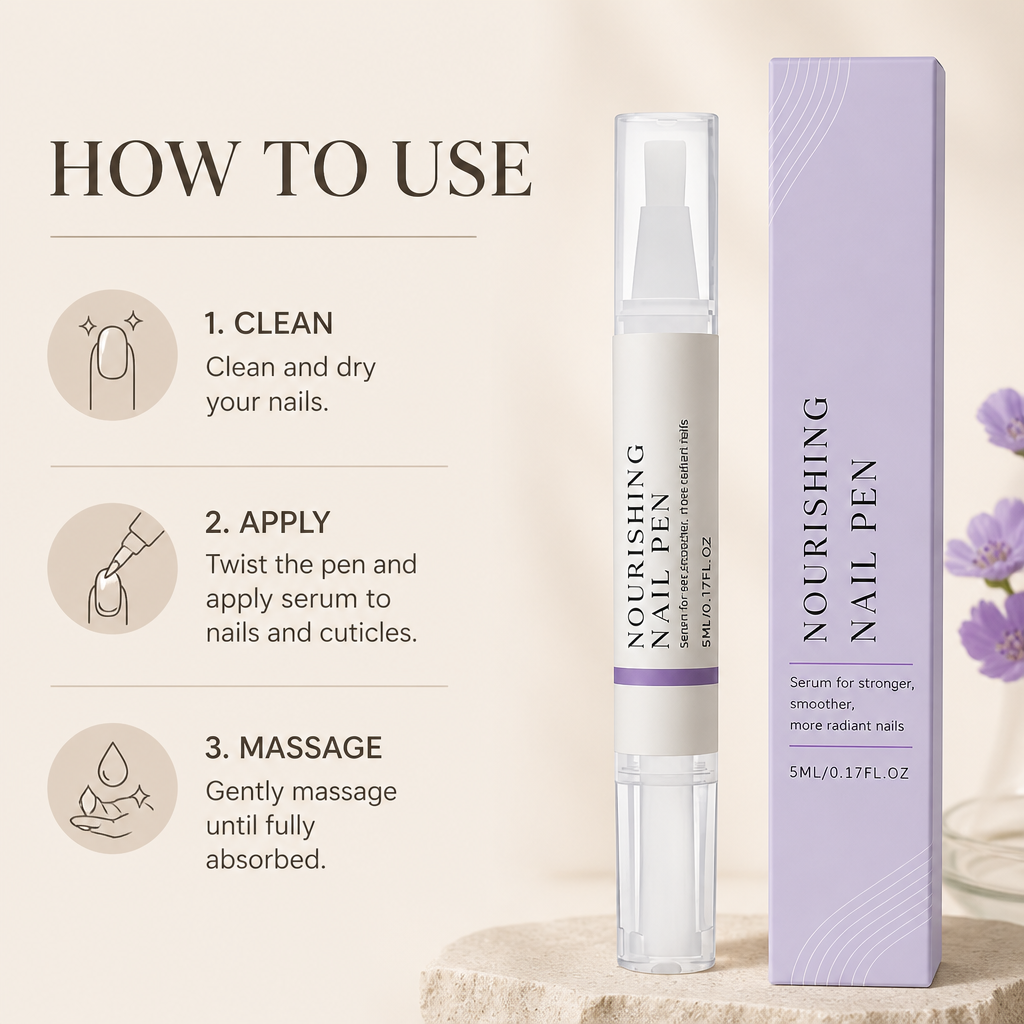 Nourishing Nail Serum Pen – Hydrating Care for Stronger-Looking Nails & Cuticles