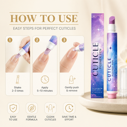 Cuticle Pusher Pen – Easy Nail Care Tool For Clean Cuticles