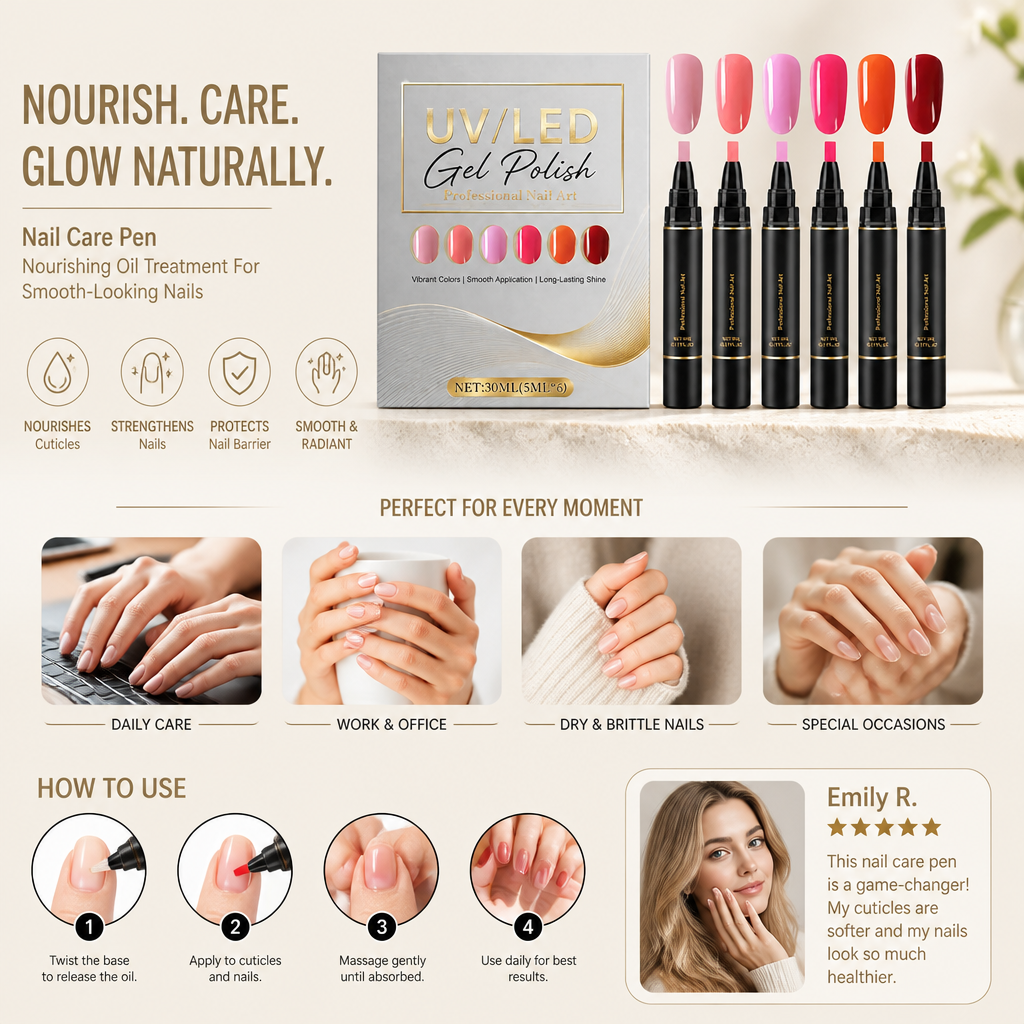 UV/LED Gel Nail Polish Set – Glossy Colors For Creative Nail Looks