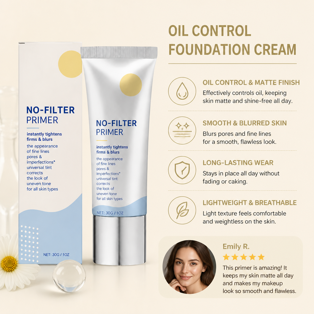Oil Control Foundation Cream – Smooth Coverage With Matte Natural Finish