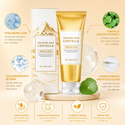 Centella & Hyaluronic Facial Cleanser – Gentle Deep Cleansing Foam