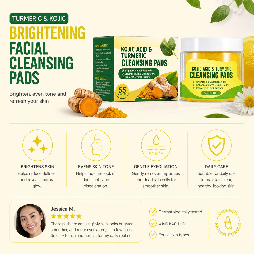 Turmeric & Kojic Brightening Facial Cleansing Bar for Radiant Skin
