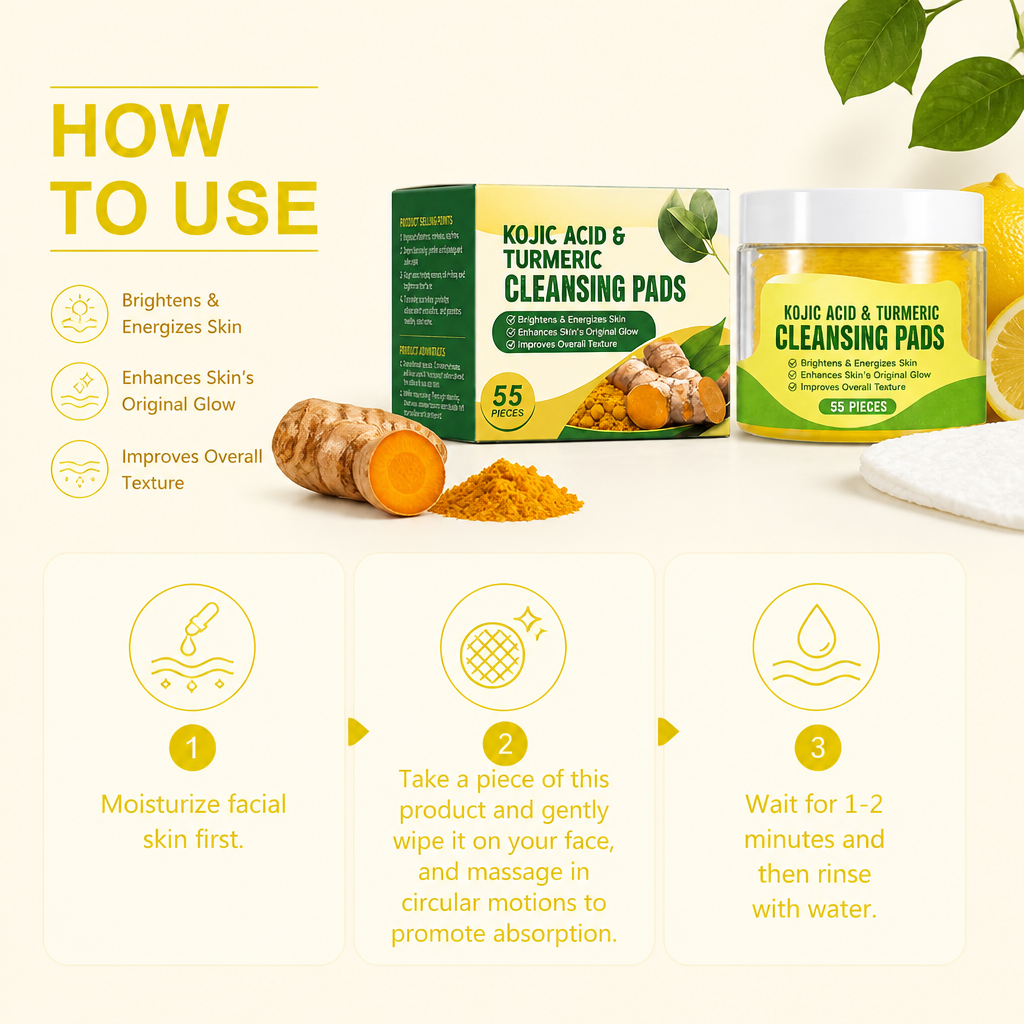 Turmeric & Kojic Brightening Facial Cleansing Bar for Radiant Skin