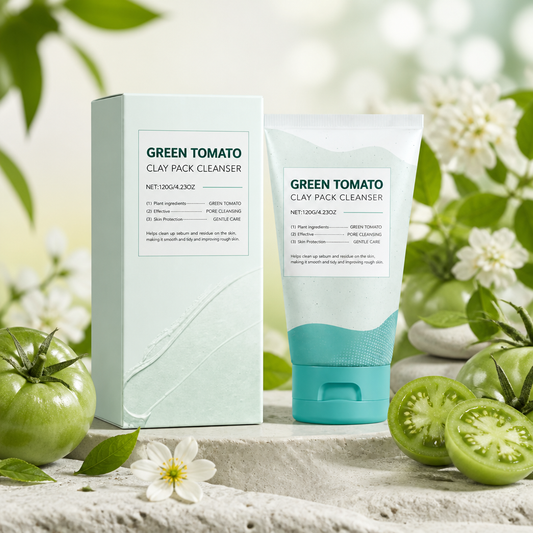 Green Tomato Clay Face Cleanser – Deep Cleansing & Fresh Skin Feel