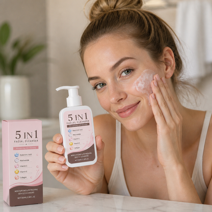 5-in-1 Hydrating Facial Cleanser – Cleanses, Brightens & Refreshes Skin