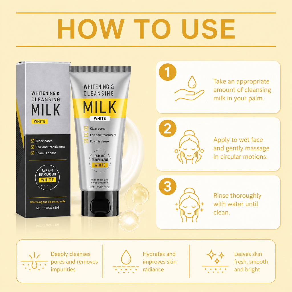 Hydrating Brightening Cleansing Milk with Niacinamide & Hyaluronic Acid