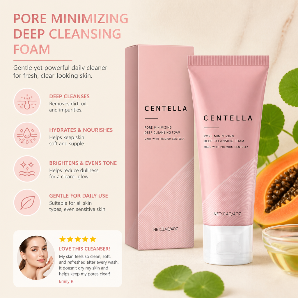 Papaya & Centella Foaming Facial Cleanser for Fresh, Clear-Looking Skin