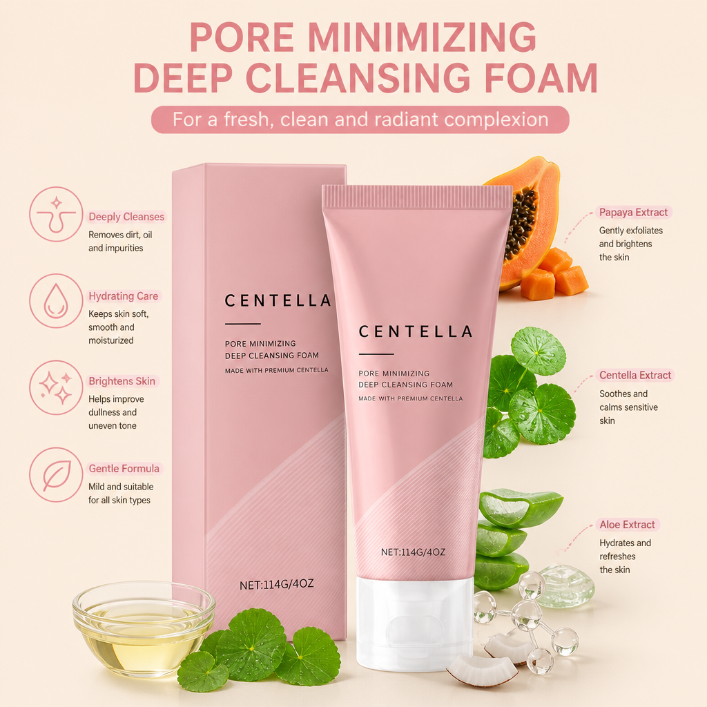 Papaya & Centella Foaming Facial Cleanser for Fresh, Clear-Looking Skin