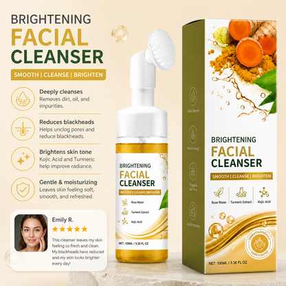 Turmeric & Kojic Acid Facial Cleanser – Deep Cleansing Brightening Foam