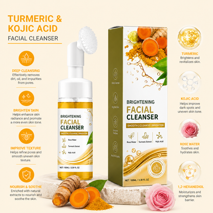Turmeric & Kojic Acid Facial Cleanser – Deep Cleansing Brightening Foam