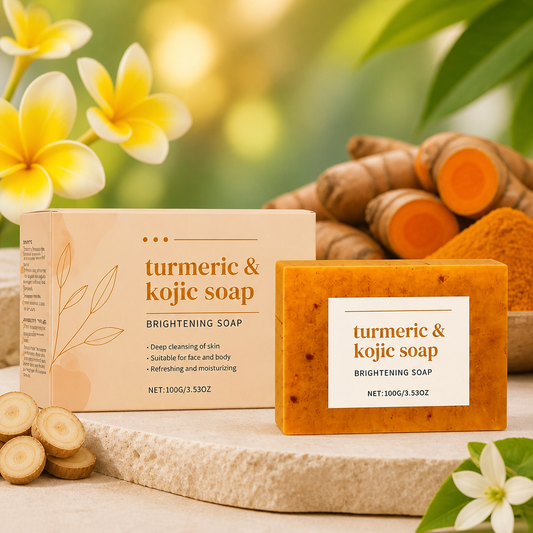 Brightening Turmeric & Kojic Acid Facial Soap – Smooth Glow Cleansing Bar