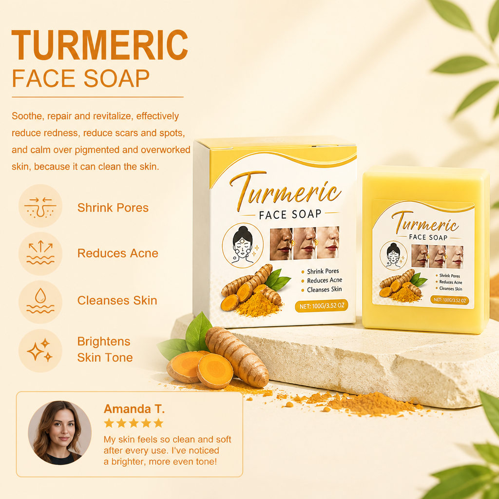 Turmeric Facial Cleansing Bar – Gentle Brightening & Hydrating Care
