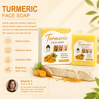 Turmeric Facial Cleansing Bar – Gentle Brightening & Hydrating Care