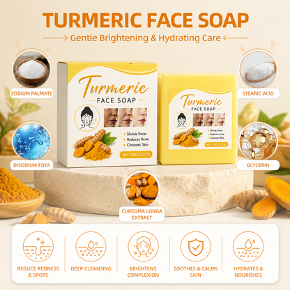 Turmeric Facial Cleansing Bar – Gentle Brightening & Hydrating Care
