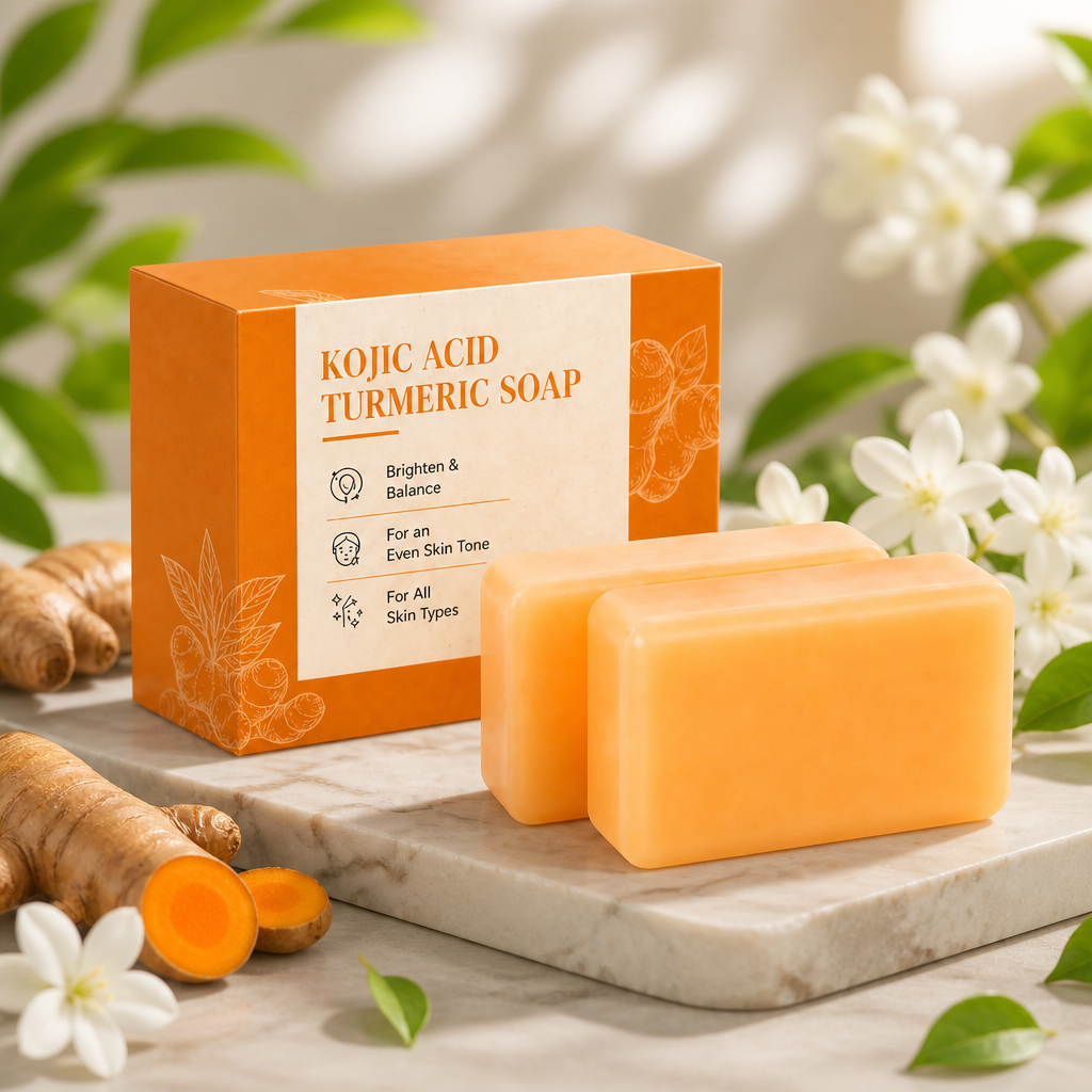 Kojic Acid & Turmeric Cleansing Bar – Brightening Hydration for Soft Skin