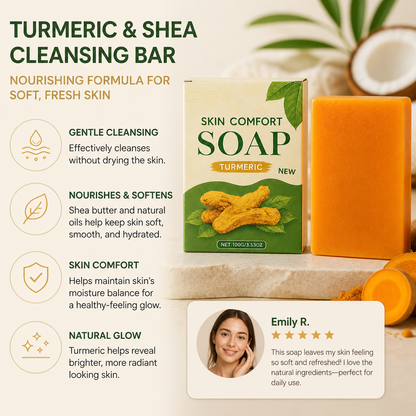 Turmeric & Shea Cleansing Bar – Nourishing Formula for Soft, Fresh Skin