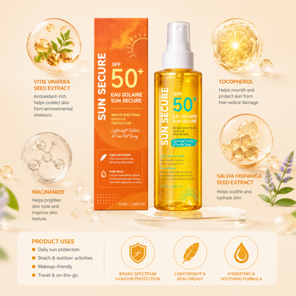 Broad Spectrum SPF 50+ Sunscreen Mist – Lightweight Daily UV Protection