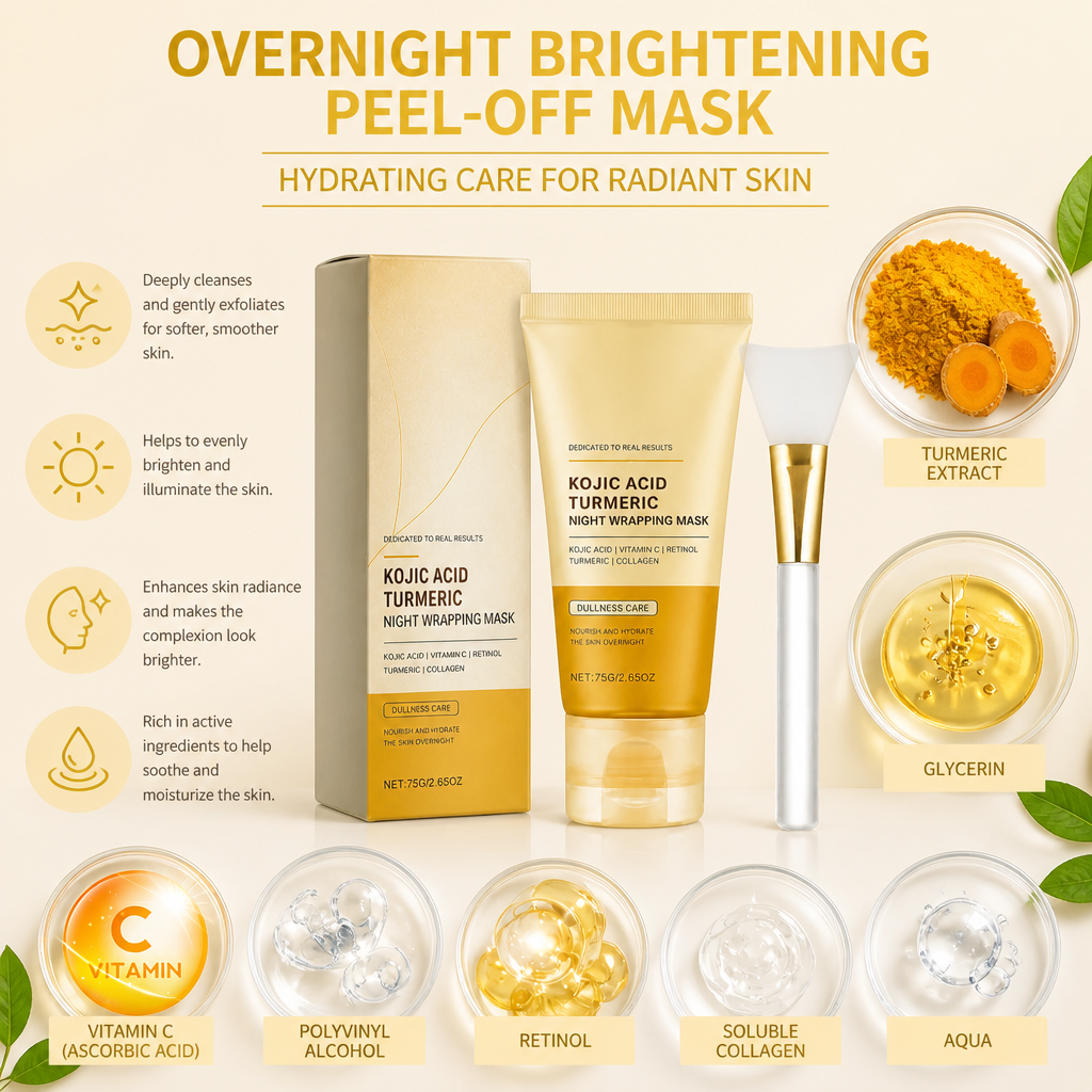 Overnight Brightening Peel-Off Mask – Hydrating Care for Radiant Skin
