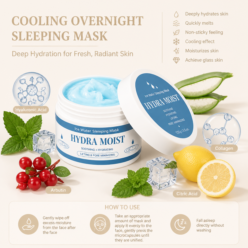 Cooling Overnight Sleeping Mask – Deep Hydration for Fresh, Radiant Skin