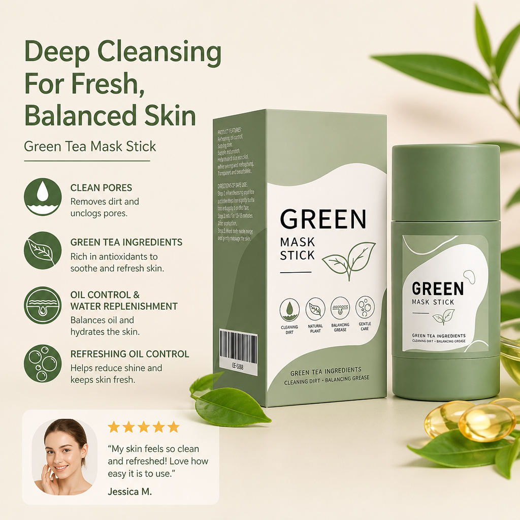 Green Tea Mask Stick – Deep Cleansing for Fresh, Balanced Skin